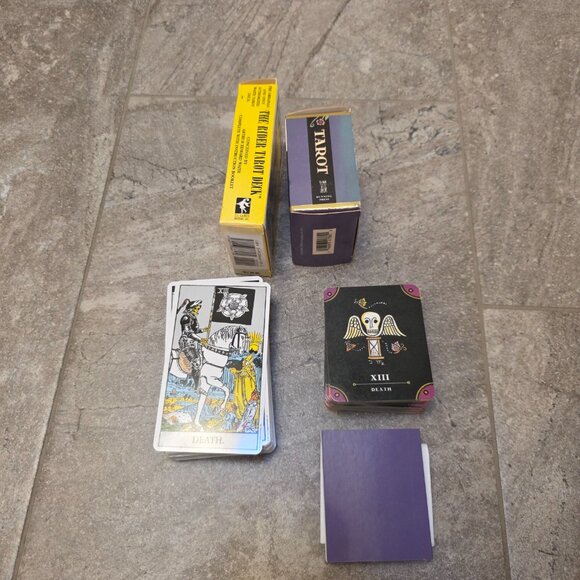 VTG The Rider Waite Tarot Deck The Magician 78 Cards 1971 Purple complete kit - Picture 7 of 8